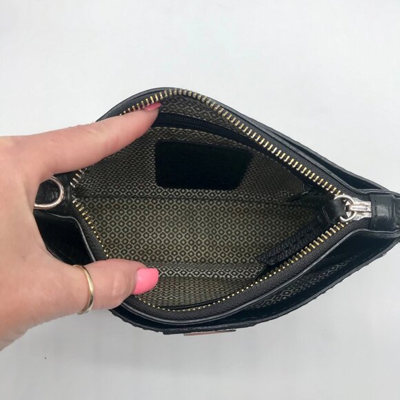 Brighton Black Pebbled Leather Preety Tough Rox Crossbody - Picture 11 of 12